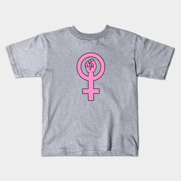 Pink female sign Kids T-Shirt by beakraus